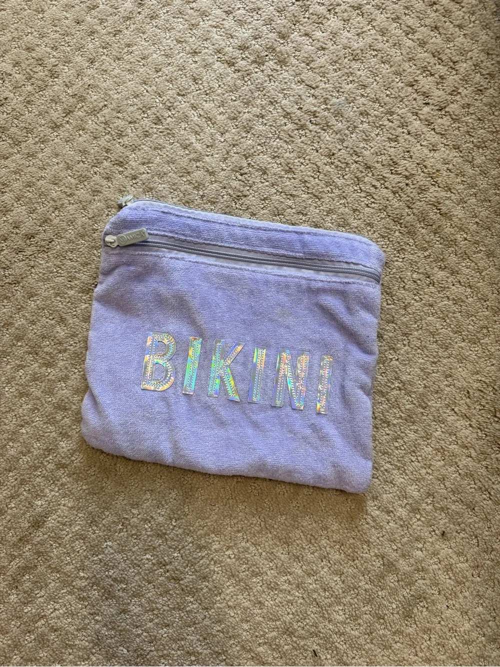 Purple Bikini Zippered Pouch